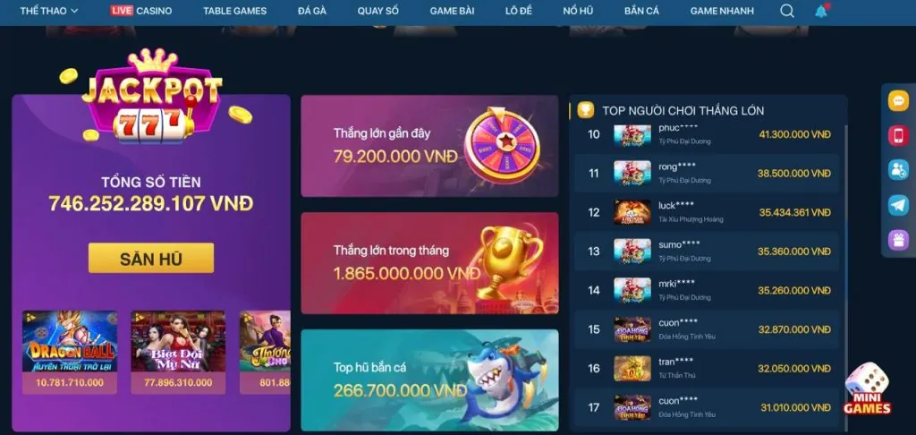 Thưởng nạp lại Topzo Online